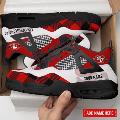 San Francisco 49ers Personalized AJ4 Sneaker BG303