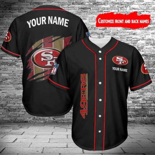 San Francisco 49ers Personalized Baseball Jersey 406