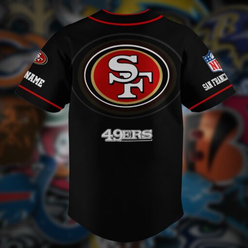 San Francisco 49ers Personalized Baseball Jersey AZCBJS126