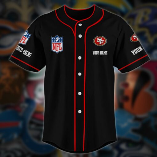 San Francisco 49ers Personalized Baseball Jersey AZCBJS126