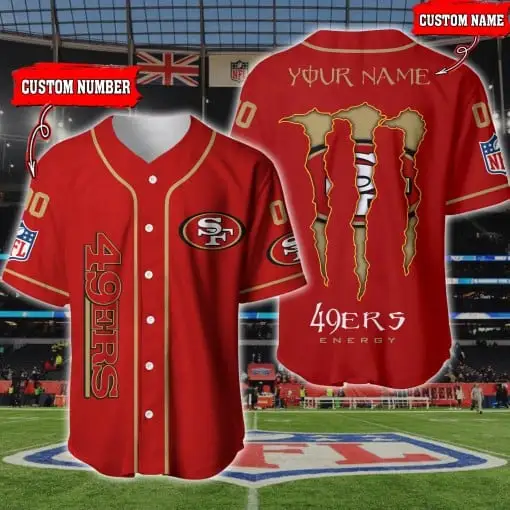 San Francisco 49ers Personalized Baseball Jersey BG171