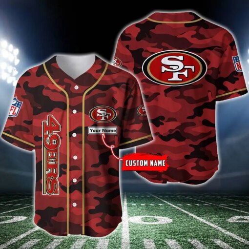 San Francisco 49ers Personalized Baseball Jersey BG215