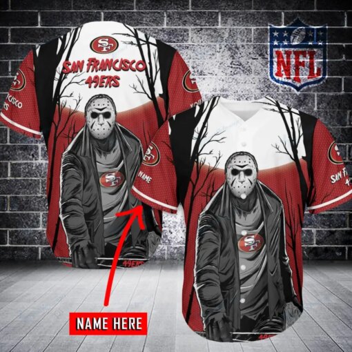 San Francisco 49ers Personalized Baseball Jersey BG295