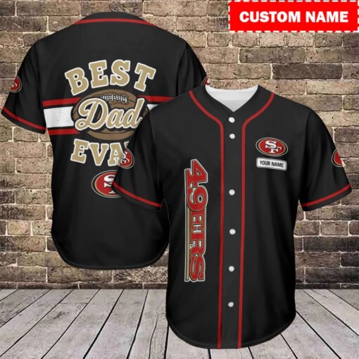 San Francisco 49ers Personalized Baseball Jersey BG773