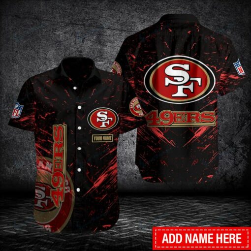 San Francisco 49ers Personalized Button Shirt BB157