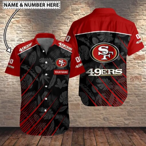 San Francisco 49ers Personalized Button Shirt BB680