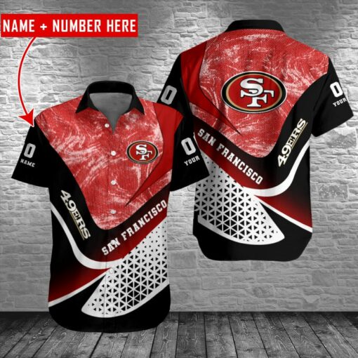 San Francisco 49ers Personalized Button Shirt BB689