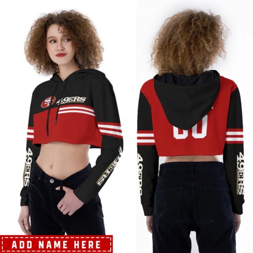 San Francisco 49ers Personalized Combo Croptop Hoodie And Leggings AZCLG065+AZC2CHD065