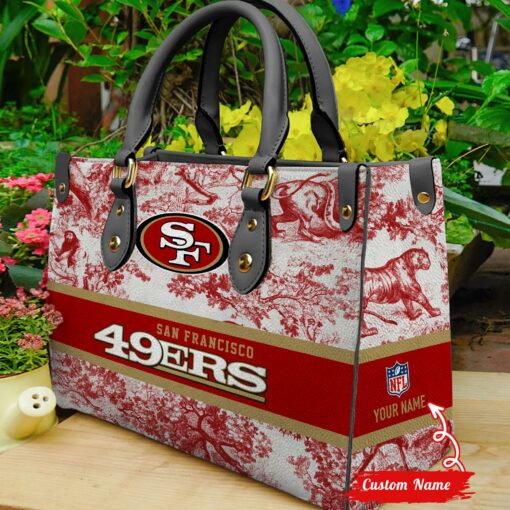 San Francisco 49ers Personalized Leather Hand Bag BB310