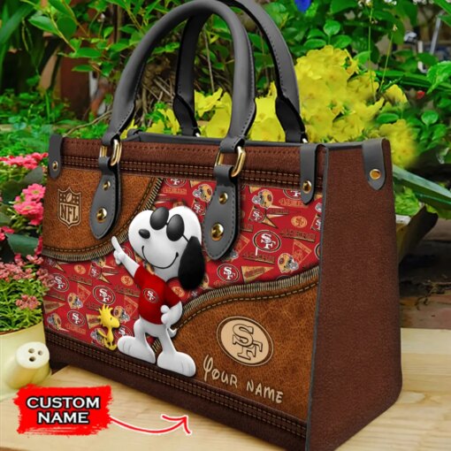 San Francisco 49ers Personalized Leather Hand Bag BBLTHB563