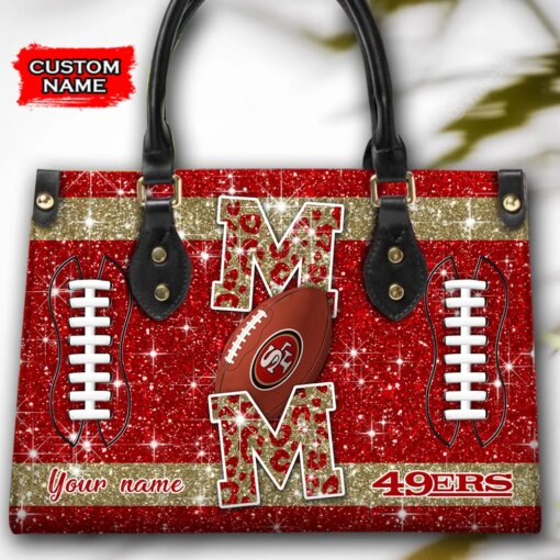 San Francisco 49ers Personalized Leather Hand Bag BBLTHB595