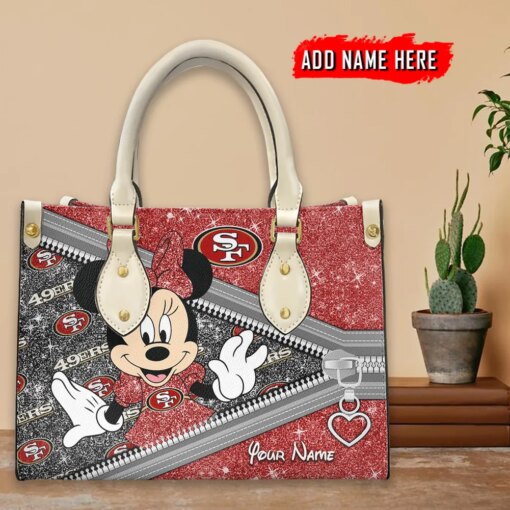 San Francisco 49ers Personalized Leather Hand Bag BBLTHB677