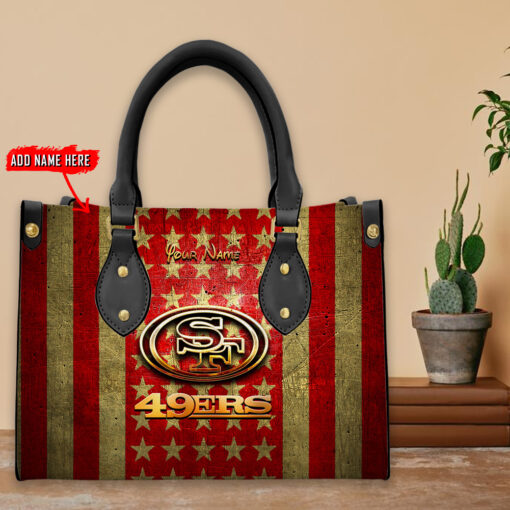 San Francisco 49ers Personalized Leather Hand Bag BBLTHB687