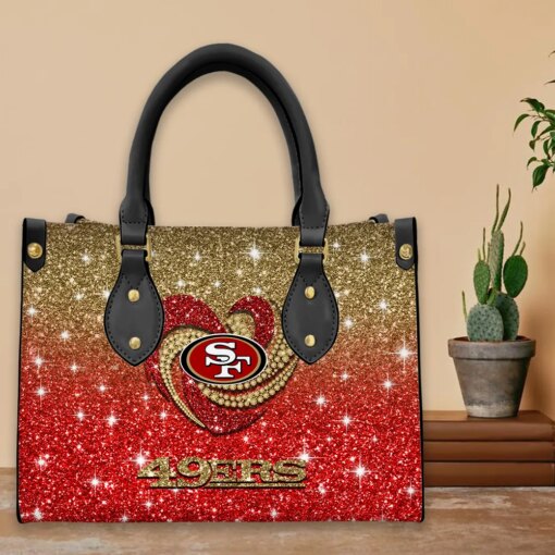 San Francisco 49ers Personalized Leather Hand Bag BBLTHB702