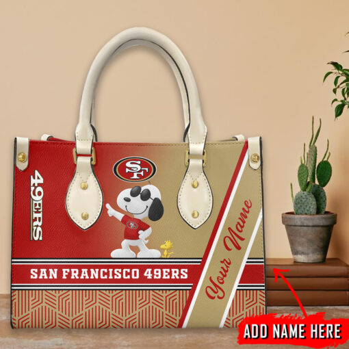 San Francisco 49ers Personalized Leather Hand Bag BBLTHB717