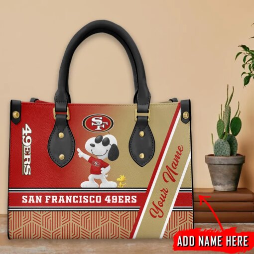 San Francisco 49ers Personalized Leather Hand Bag BBLTHB717