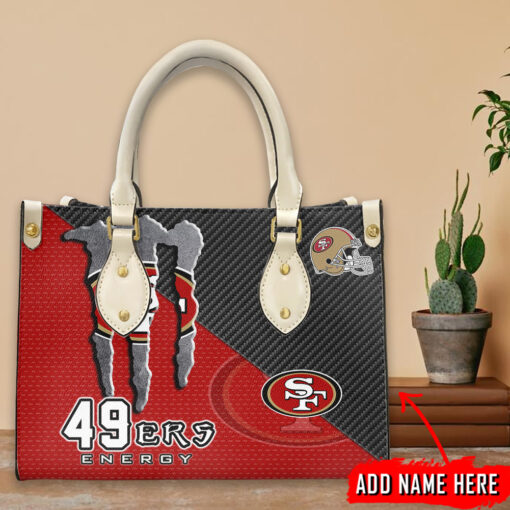 San Francisco 49ers Personalized Leather Hand Bag BBLTHB721