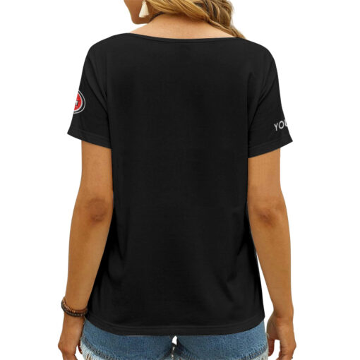 San Francisco 49ers Personalized Personalized V-neck Women T-shirt AGCWTS183