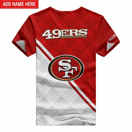 San Francisco 49ers Personalized Summer V-neck Women T-shirt BG383