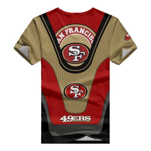 San Francisco 49ers Personalized V-neck Women T-shirt AGC05