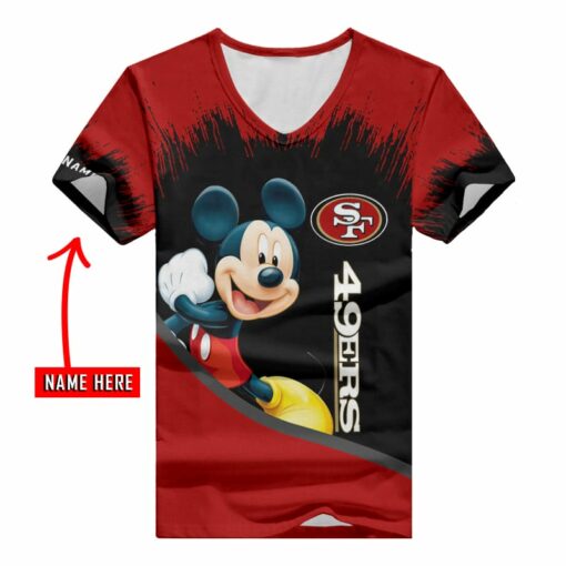 San Francisco 49ers Personalized V-neck Women T-shirt BG483