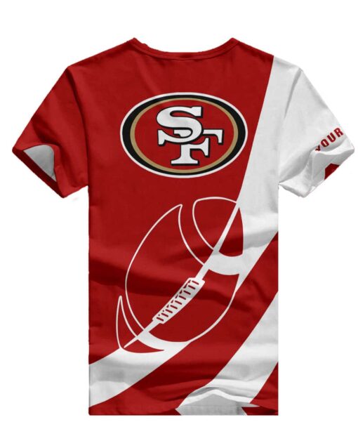 San Francisco 49ers Personalized V-neck Women T-shirt BG649