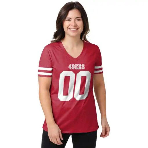 San Francisco 49ers Personalized V-neck Women T-shirt BG740