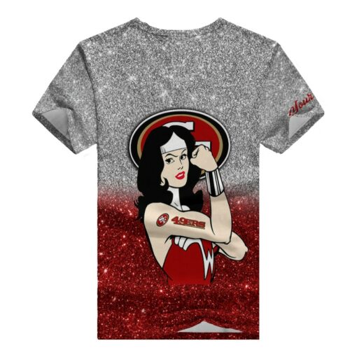 San Francisco 49ers Personalized V-neck Women T-shirt BG763