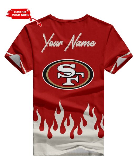 San Francisco 49ers Personalized V-neck Women T-shirt BG766