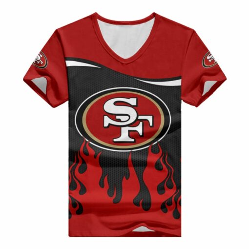 San Francisco 49ers Personalized V-neck Women T-shirt BG800