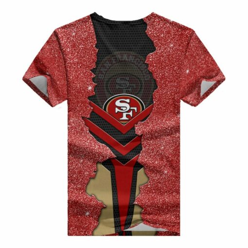 San Francisco 49ers Summer V-neck Women T-shirt BG322