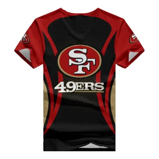 San Francisco 49ers Summer V-neck Women T-shirt BG390