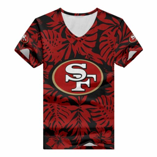 San Francisco 49ers V-neck Women T-shirt BG448