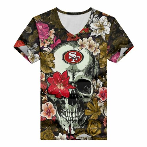 San Francisco 49ers V-neck Women T-shirt BG453