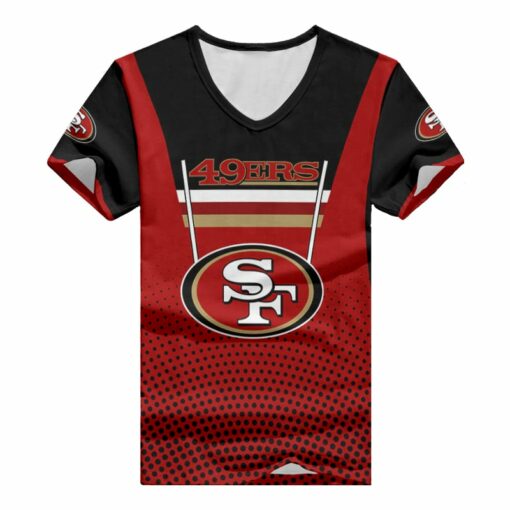 San Francisco 49ers V-neck Women T-shirt BG644