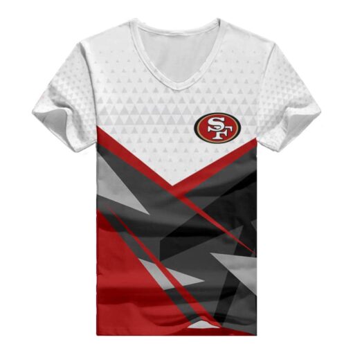 San Francisco 49ers V-neck Women T-shirt BG777