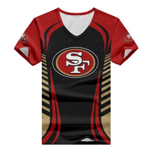 San Francisco 49ers V-neck Women T-shirt BG827