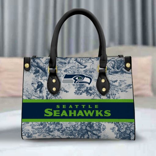 Seattle Seahawks Personalized Leather Hand Bag BB309