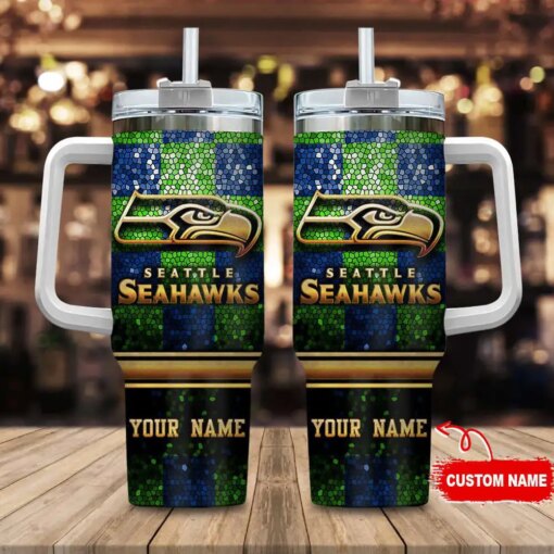 Seattle Seahawks Personalized Limited Edition Sport Fan Gift 40oz Tumbler AZC40OZT107