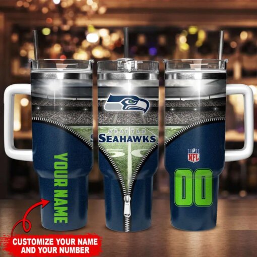 Seattle Seahawks Personalized Limited Edition Sport Fan Gift 40oz Tumbler AZC40OZT139