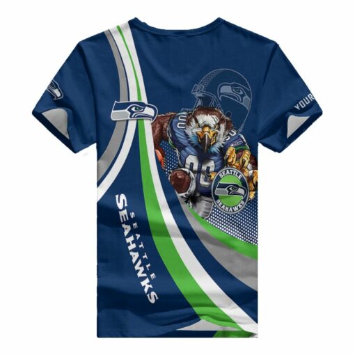 Seattle Seahawks Personalized V-neck Women T-shirt BG897