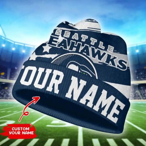 Seattle Seahawks Personalized Wool Beanie 40