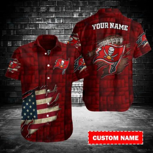 Tampa Bay Buccaneers Personalized Button Shirt BB119