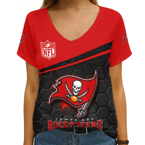 Tampa Bay Buccaneers Personalized V-neck Women T-shirt AGC40