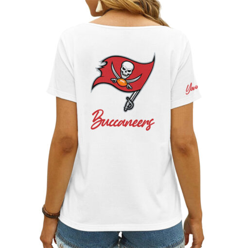 Tampa Bay Buccaneers Personalized V-neck Women T-shirt AGC46