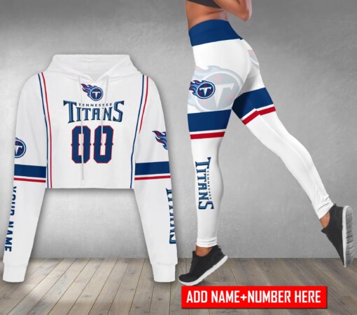 Tennessee Titans Personalized Combo Croptop Hoodie And Leggings BGLG388+BG2CHD388