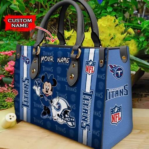 Tennessee Titans Personalized Leather Hand Bag BBLTHB534