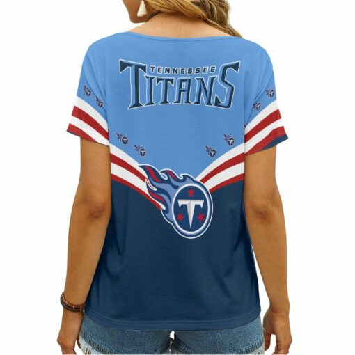 Tennessee Titans Personalized V-neck Women T-shirt