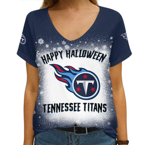 Tennessee Titans V-neck Women T-shirt AGCWTS178