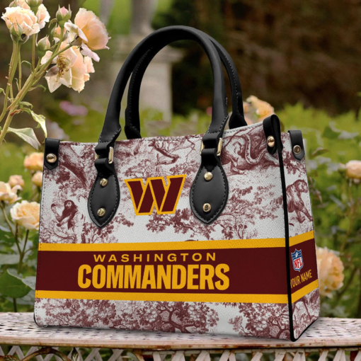 Washington Commanders Personalized Leather Hand Bag BB306